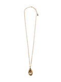 Chloé Women Gold Metal Chloé Mirror Pendant Necklace