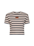 Fendi Women Multicolor Striped Cotton Cropped Top