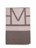 Toteme Women Walnut Silk Centered Monogram Scarf