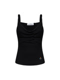 Vivienne Westwood Women Black Ribbed Jersey Anna Draped Top