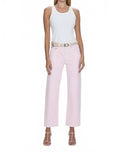 Lexi Mid Rise Bowed Leg Jeans In Blush
