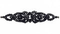 Giulia Handwoven Bead Cuff Bracelet In Jet