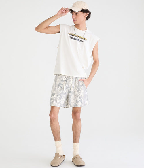 Aeropostale Cloud Soft Forest Camo Fleece Shorts