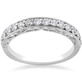 1/2ct Vintage Diamond Wedding Ring 14K White Gold Size Selectable