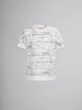 Marni Scribbled Motif Organic Cotton T-Shirt - Lily White