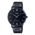 Casio Men’s Black Stainless Steel Watch Black Dial - MTP-VT01B-1BUDF
