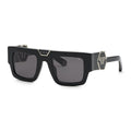 Philipp Plein Sunglasses Square Full Rim, Black Frame And Grey Lens Spp092M700Y