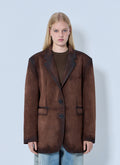 Acne Studios Women Distressed Suede Blazer