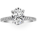 2 1/2Ct Oval Lab Grown Diamond Engagement Ring in 14k White or Yellow Gold