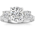 Certified 3.58Ct Designer Engagement Round Diamond Ring White Gold Lab Grown Size: 7