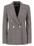 Max Mara Women Mxmaccordo - Double-Breasted Prince Of Wales Virgin Wool Blazer