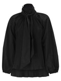 Max Mara Women Mxevalle - Pleated Blouse With Neck Bow