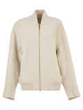 Sportmax Women Spxondata - Virgin Wool Bomber Jacket With Ribbed Knit Details