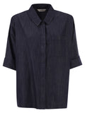 S Max Mara Women Stmrugiada - Lightweight Denim Shirt With Short Sleeves