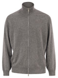 Brunello Cucinelli Men High-Necked Cashmere Cardigan With Zip