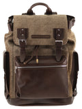 Brunello Cucinelli Men Herringbone-Texture Backpack With Leather Trims