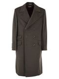 Brunello Cucinelli Men Double-Breasted Pure Wool Tailored Coat