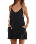 Sporty Mini Dress In Washed Black