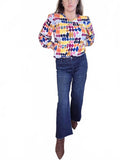 Crop Raw Hem Wide Leg Jeans In Blue