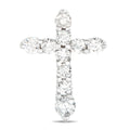 LB Exclusive 18K White Gold 1.0ct Diamond Cross Pendant MF19-041426