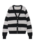 Women's Slinky Stripe Cardigan In Black Foggy