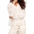 Textured Embroidered Top In Ecru