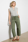 Women's Sloane French Terry Split Neck Top