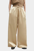 Satin Drawstring Pants In Champagne