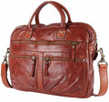 Briefcase Genuine Leather Western Bag In Brown