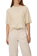 Perfect Short Sleeve Sweater Tee In Vanilla Creme