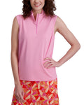 Stella Parker Mock Zip Knit Top