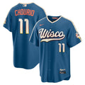 Jackson Chourio Milwaukee Brewers #11 Baseball Jersey - Mineral Blue