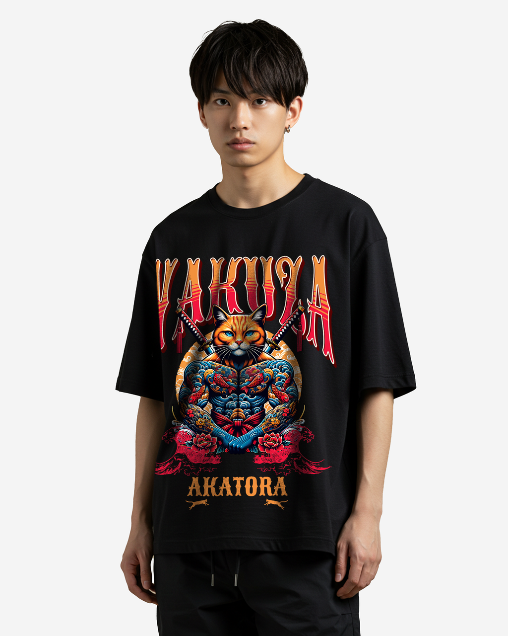 Yakuza Cat Oversized T-Shirts