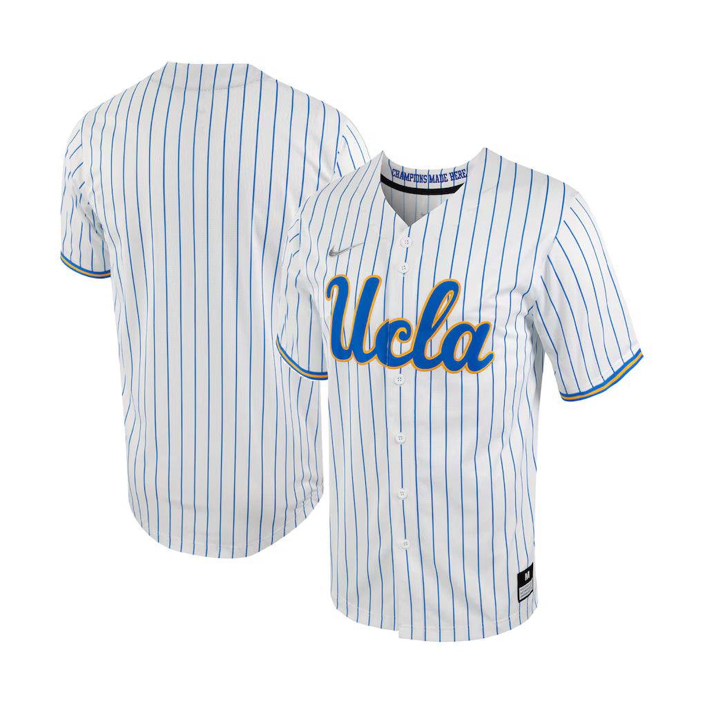 UCLA Bruins Full-Button Baseball Jersey - White