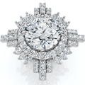 Certified 2.50 - 6.50Ct Diamond Hailee Engagement Ring 14k Gold Lab Grown