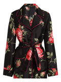 Dolce & Gabbana Women's- Silk Floral-Print Belted Shirt