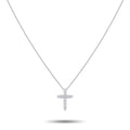 LB Exclusive Platinum 0.50ct Diamond Cross Pendant Necklace MF10-041026