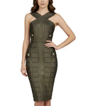AMINA GLAM Solid Mini Dress