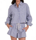 Button Up Top In Blue Stripe
