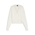 Linen-cotton cardigan with buttoned front
