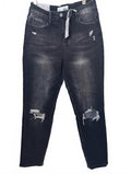 Women's Erika Stretch Mom Jean In Black