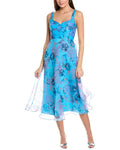 ML Monique Lhuillier Elodie Organza Midi Dress