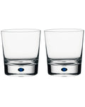 Kosta Boda Orrefors Intermezzo Blue Set of 2 Double Old Fashioned Glasses