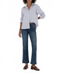 Kelsey High Rise Fab Ab Ankle Flare Wide Hem In Vibrant