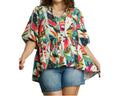 What Could Be V-Neck Top - Plus Size In Cream Mix