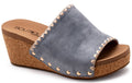 Women's Stitch N Slide Wedge Sandals In Light Blue