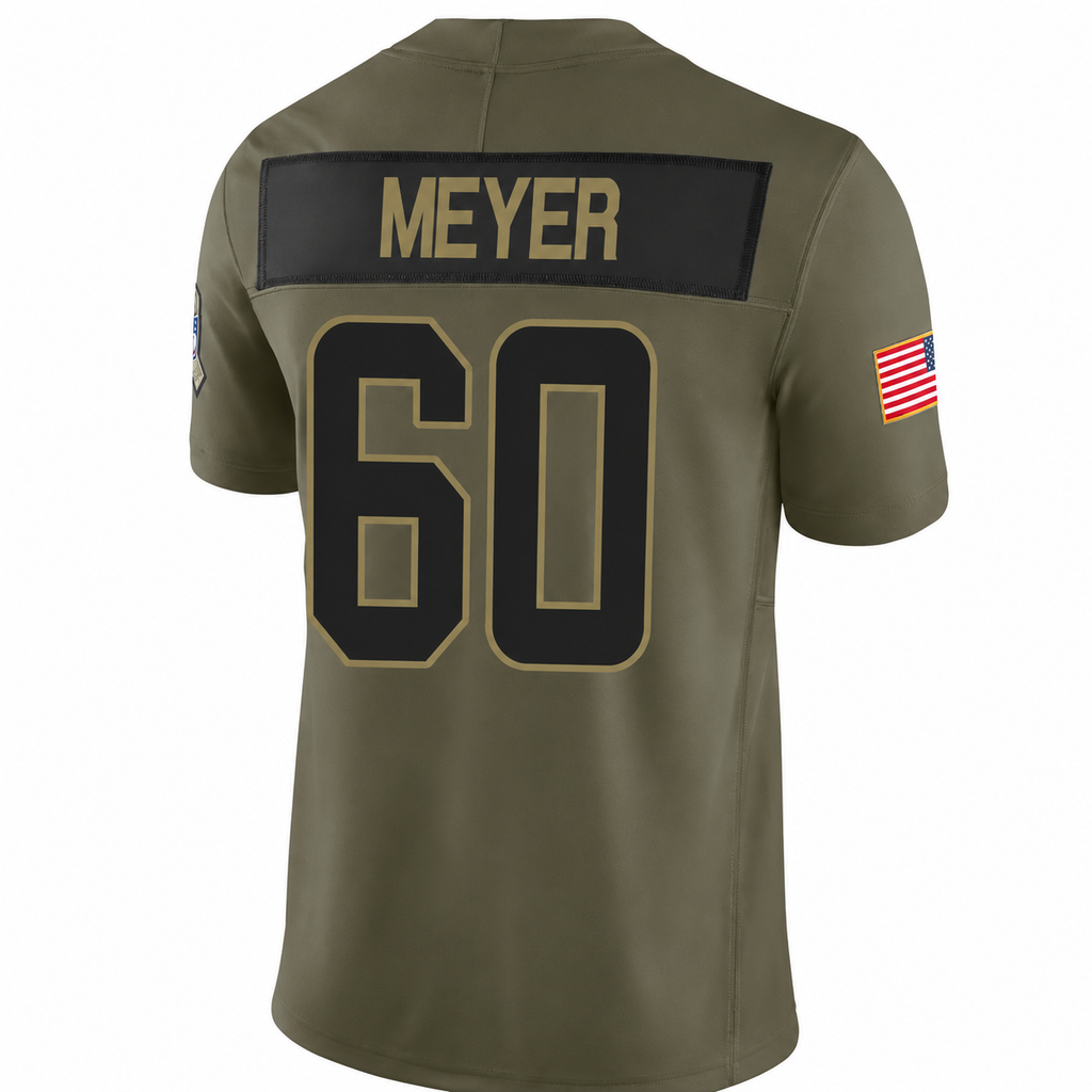Andrew Meyer Men's Limited Olive Miami Dolphins #60 Jersey
