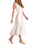 Rhodes Dress In White, Offwhite