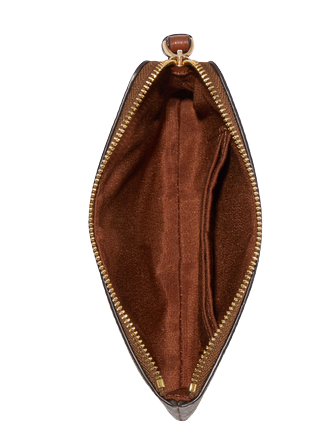 Coach Corner Zip Wristlet In Signature Canvas With Coach Radial Rainbow