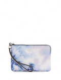Coach Corner Zip Wristlet With Tie Dye Print